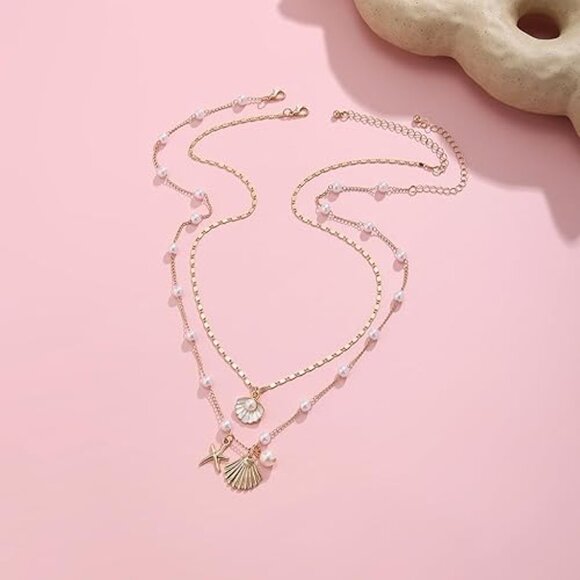 Neiman Marcus 14k Gold Plated Seashell Starfish Beach Chain - Picture 6 of 6